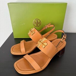 NEW Tory Burch Eleanor Slingback Sandal Black Heel